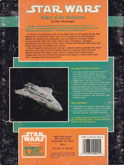 Star wars D6 - Riders of the Maelstrom (B-Grade) (Used) 